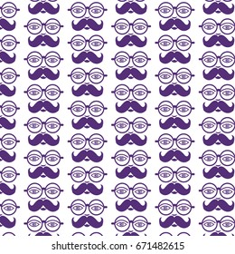 Pattern background mustache guy Face