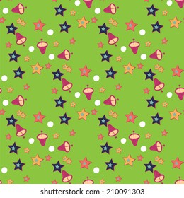 pattern of the background new year tree toys