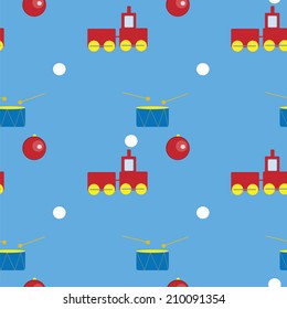 pattern of the background new year tree toys