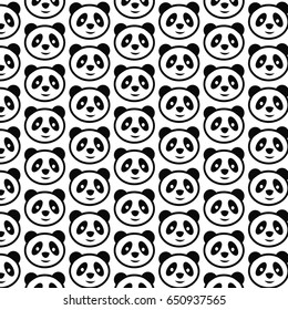 Pattern background panda icon