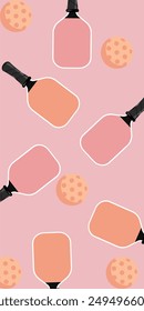 Pattern background of pickleball design soft color 