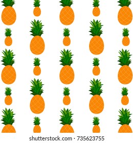 Pattern background with  pineapple. Design for greeting card, summer invitation, trendy fabric, simple ornament, texture template, stylish layout. Vector illustration.