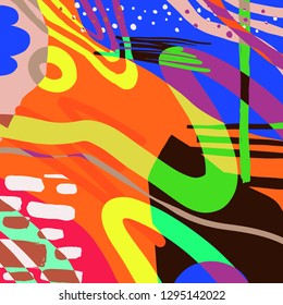 Pattern Background Pop Colourfull Design
