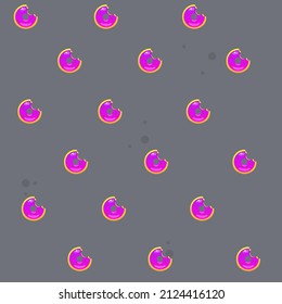Pattern Background Purple Pink Donuts Fairy Abstract   Juicy Cartoon Colorful Vector Design