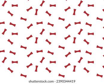Pattern (background) with randomly arranged red ribbons