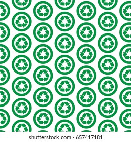 Pattern background Recycle sign icon