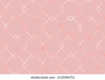 Pattern background with a rose gold glittery design