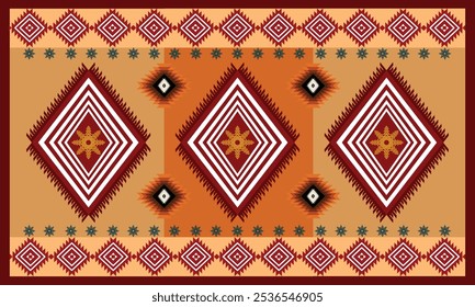 Pattern background seamless Ethnic pattern fabric carpet ornament native African American Geometric Aztec design ethnic textile decoration wallpaper.