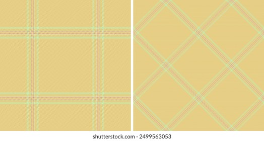 Pattern background seamless of texture check plaid with a textile vector tartan fabric. Set in warm colours. High quality bath towels for home.
