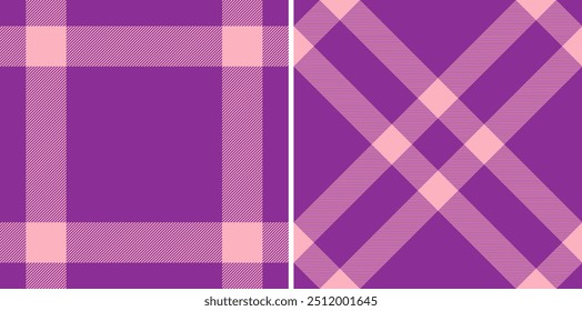 Pattern background seamless of vector check texture with a textile fabric plaid tartan. Set in gradient colors for clothing style trends.