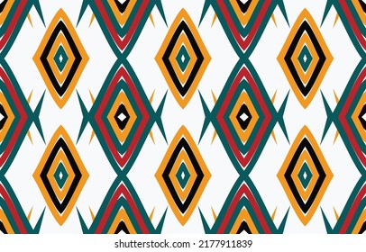 Pattern background seamless vector design Aztec tribal ethnic seamless pattern with geometric shapes based print 