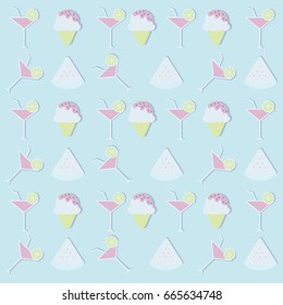 Pattern background for summer. summer party background. Vector flat illustration design.