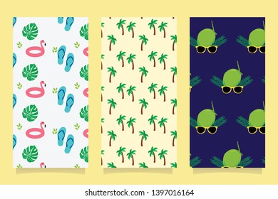 pattern background summer season illustration background