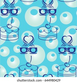 Pattern. Background texture. cakes, coffee