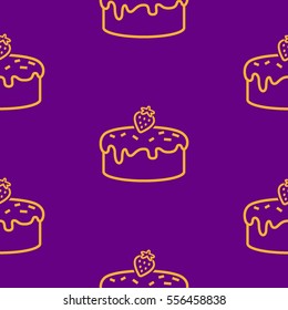 Pattern. Background texture. cakes, ice cream, coffee, croissant.