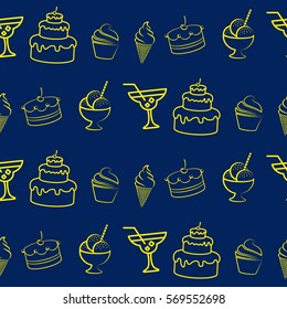 Pattern. Background texture. cakes, ice cream