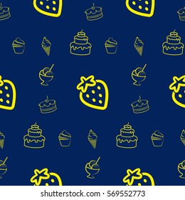 Pattern. Background texture. cakes, ice cream