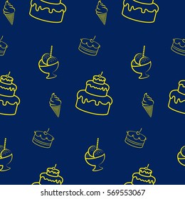 Pattern. Background texture. cakes, ice cream