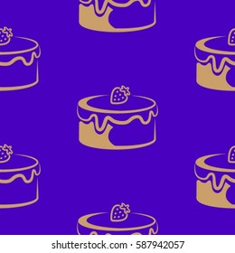 Pattern. Background texture. cakes, ice cream, coffee, croissant.