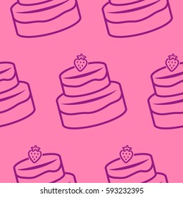 Pattern. Background texture. cakes, ice cream, coffee, croissant.