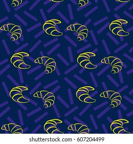 Pattern. Background texture. cakes, ice cream, coffee, croissant.