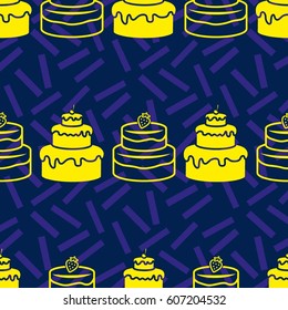 Pattern. Background texture. cakes, ice cream, coffee, croissant.