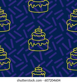 Pattern. Background texture. cakes, ice cream, coffee, croissant.