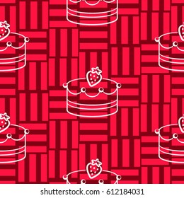 Pattern. Background texture. cakes, ice cream, coffee, croissant.