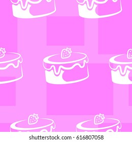 Pattern. Background texture. cakes, ice cream, coffee, croissant.