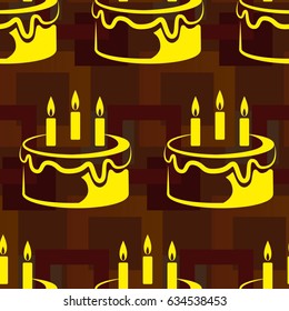 Pattern. Background texture. cakes, ice cream, coffee, croissant.