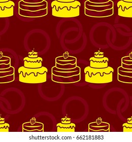 Pattern. Background texture. cakes, ice cream, coffee, croissant.