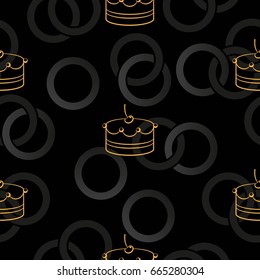 Pattern. Background texture. cakes, ice cream, coffee, croissant.