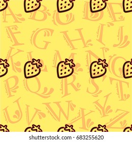 Pattern. Background texture. cakes, ice cream, coffee, croissant.