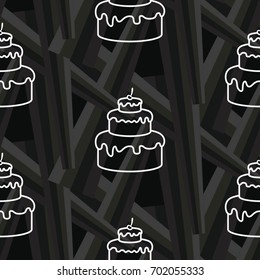 Pattern. Background texture. cakes, ice cream, coffee, croissant.