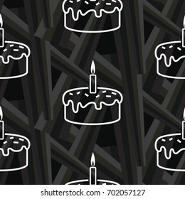 Pattern. Background texture. cakes, ice cream, coffee, croissant.