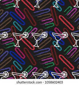 Pattern. Background texture. Cocktail, shake, drink, juice, glass.