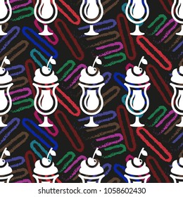Pattern. Background texture. Cocktail, shake, drink, juice, glass.