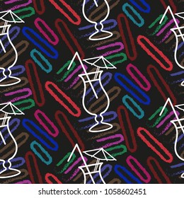 Pattern. Background texture. Cocktail, shake, drink, juice, glass.