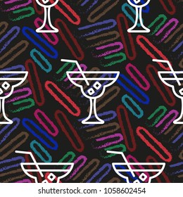 Pattern. Background texture. Cocktail, shake, drink, juice, glass.