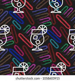Pattern. Background texture. Cocktail, shake, drink, juice, glass.
