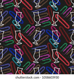 Pattern. Background texture. Cocktail, shake, drink, juice, glass.