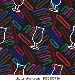 Pattern. Background texture. Cocktail, shake, drink, juice, glass.