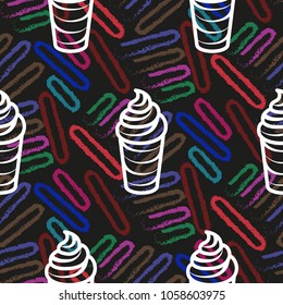Pattern. Background texture. Cocktail, shake, drink, juice, glass.