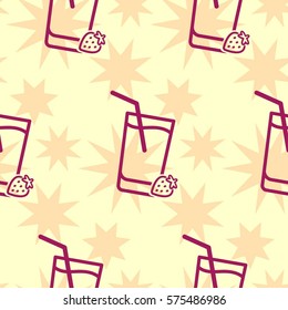 Pattern. Background texture. Cocktail, shake, drink, juice, glass.