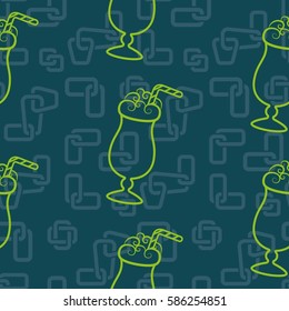 Pattern. Background texture. Cocktail, shake, drink, juice, glass.