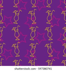 Pattern. Background texture. Cocktail, shake, drink, juice, glass.