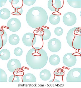 Pattern. Background texture. Cocktail, shake, drink, juice, glass.