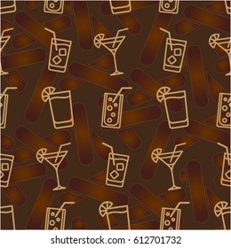 Pattern. Background texture. Cocktail, shake, drink, juice, glass.