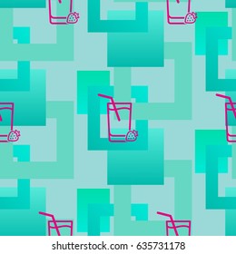 Pattern. Background texture. Cocktail, shake, drink, juice, glass.