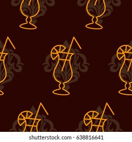 Pattern. Background texture. Cocktail, shake, drink, juice, glass.